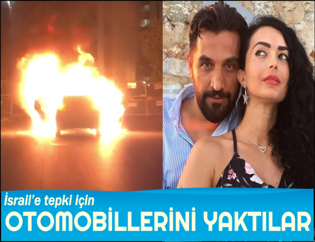 OTOMOBİL CAYIR CAYIR YANDI