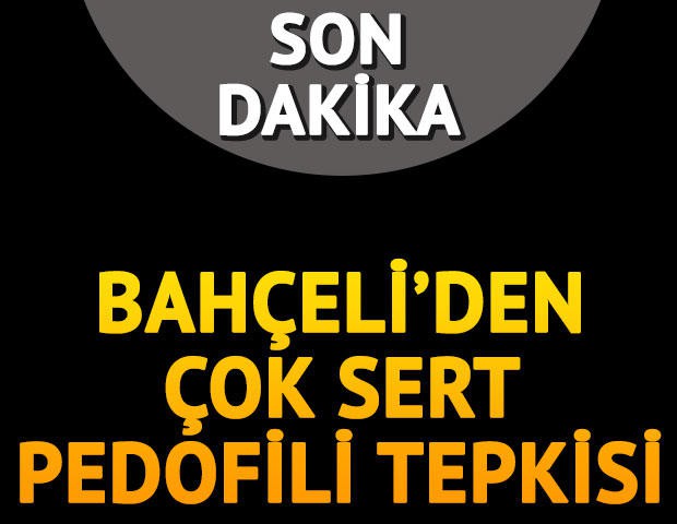 Bahçeli'den çok sert pedofili tepkisi
