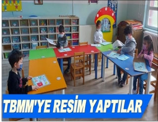 MİNİKLER RESİM YAPTI