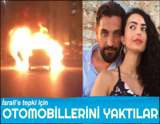 OTOMOBİL CAYIR CAYIR YANDI